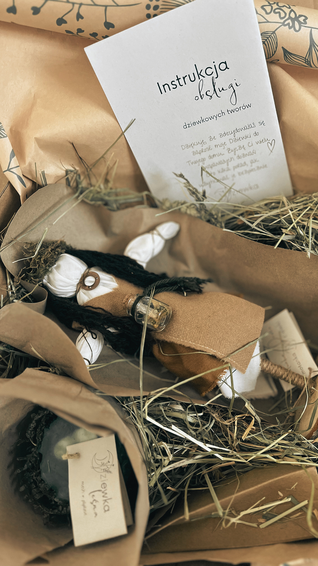 Lalka motanka - leśna zielarka Draha - obrazek 2