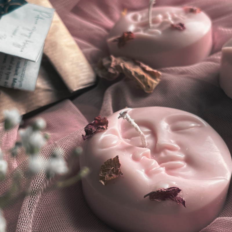 Świeca sojowa Księżyc – Pełnia Różowego Księżyca – kwiecień