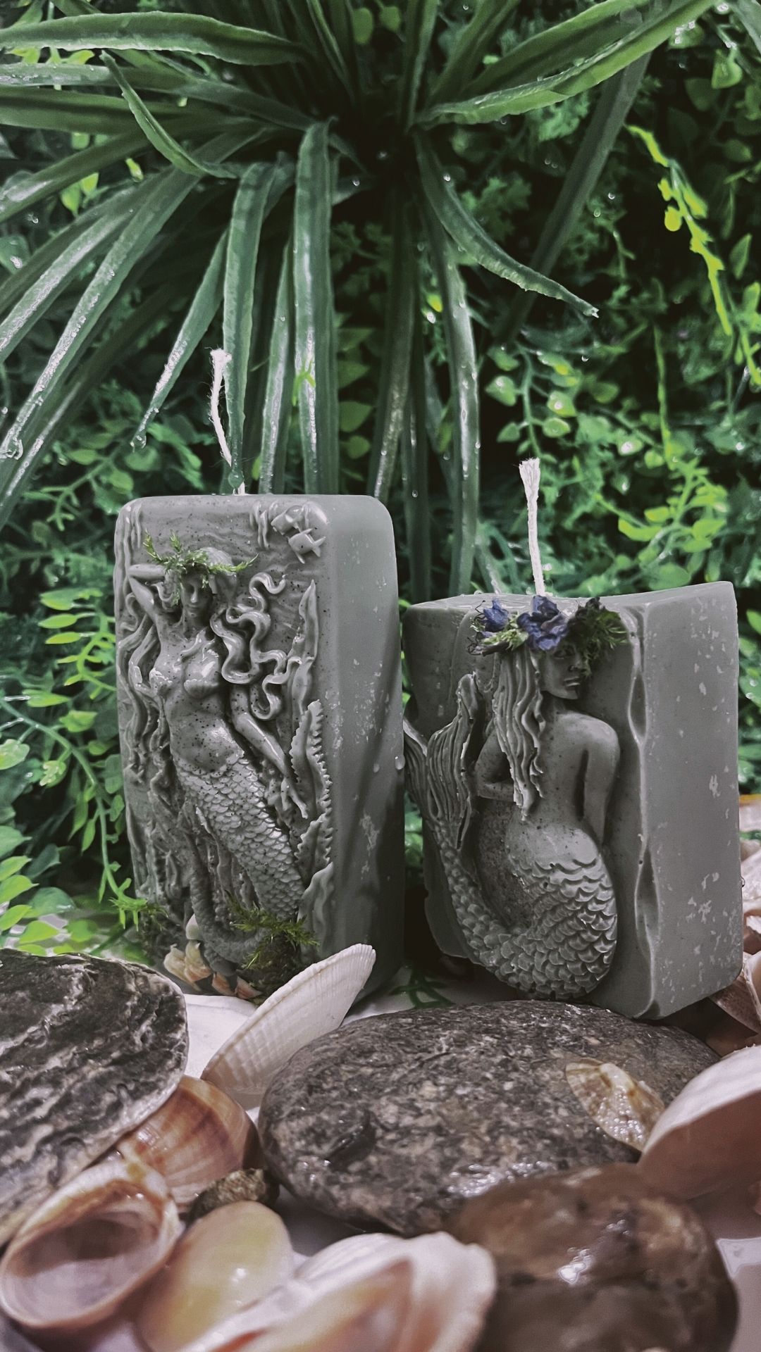 Zestaw świec sojowych Syreny – 2 świece - obrazek 4