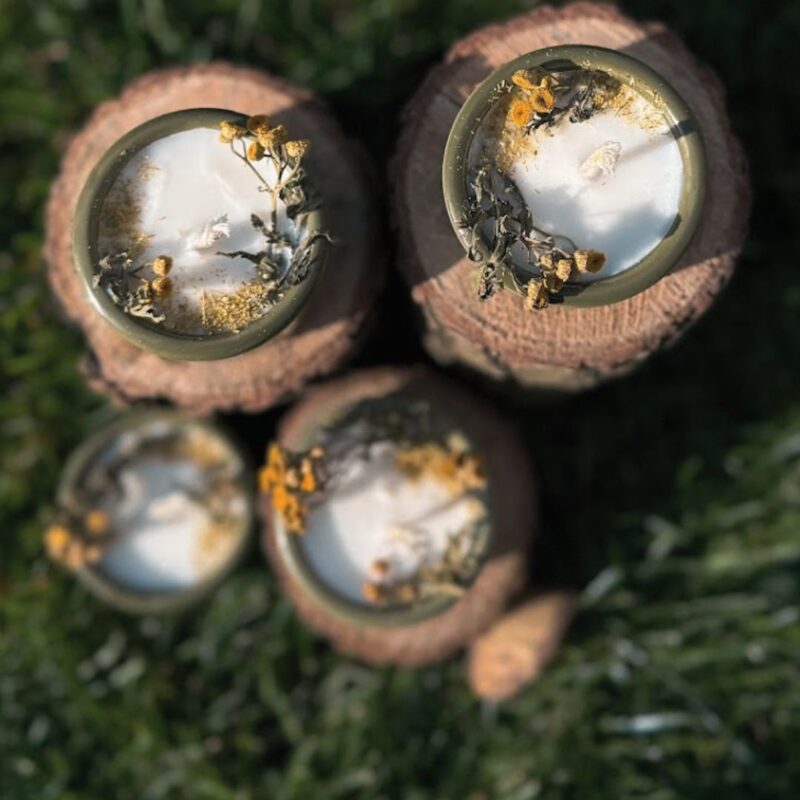 Dzika czarka – Wrotycz od złych mocy – świeczka sojowa w ceramice